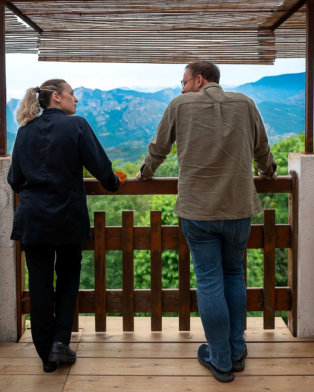 En tête-à-tête sur la terrasse